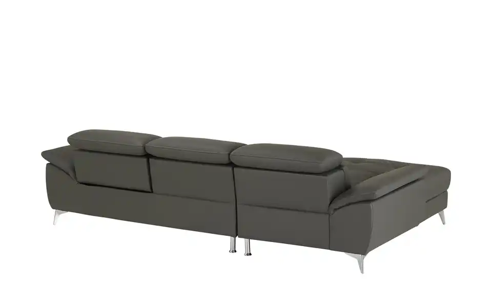 uno Leder-Ecksofa Danae klein, Rückansicht
