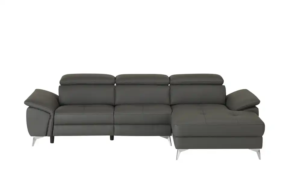 uno Leder-Ecksofa Danae klein, Frontansicht