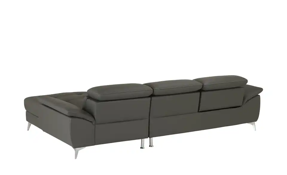 uno Leder-Ecksofa Danae klein, Rückansicht