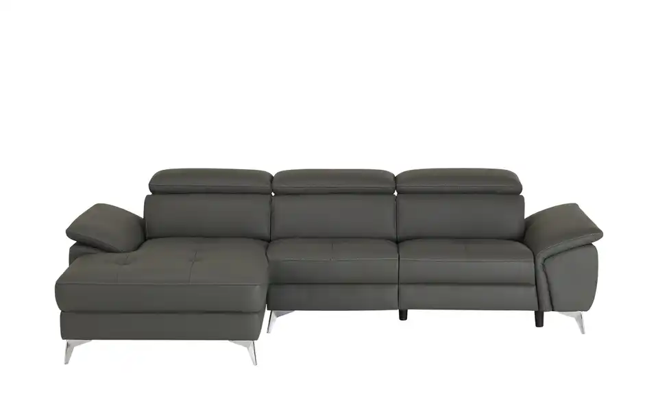 uno Leder-Ecksofa Danae klein, Frontansicht