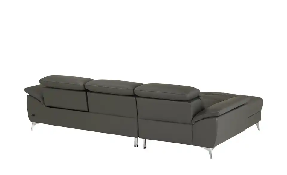 uno Leder-Ecksofa Danae klein, Rückansicht