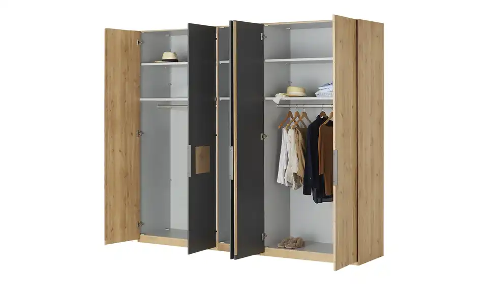 uno Drehtürenschrank Almeria, geöffnet