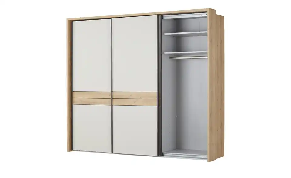 uno Schwebetürenschrank Suna, geöffnet