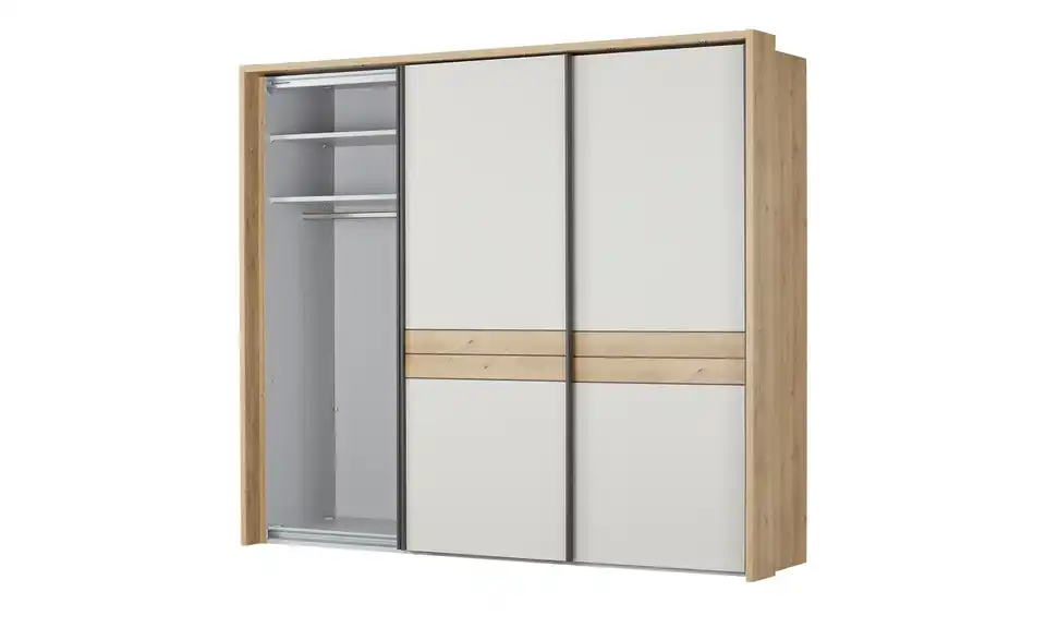 uno Schwebetürenschrank Suna, geöffnet