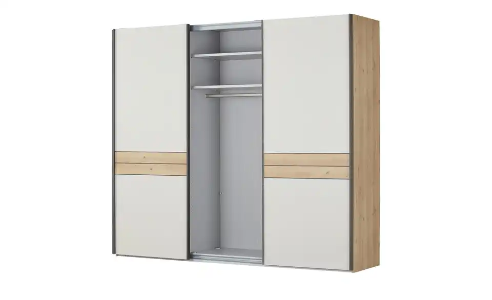 uno Schwebetürenschrank Suna, geöffnet