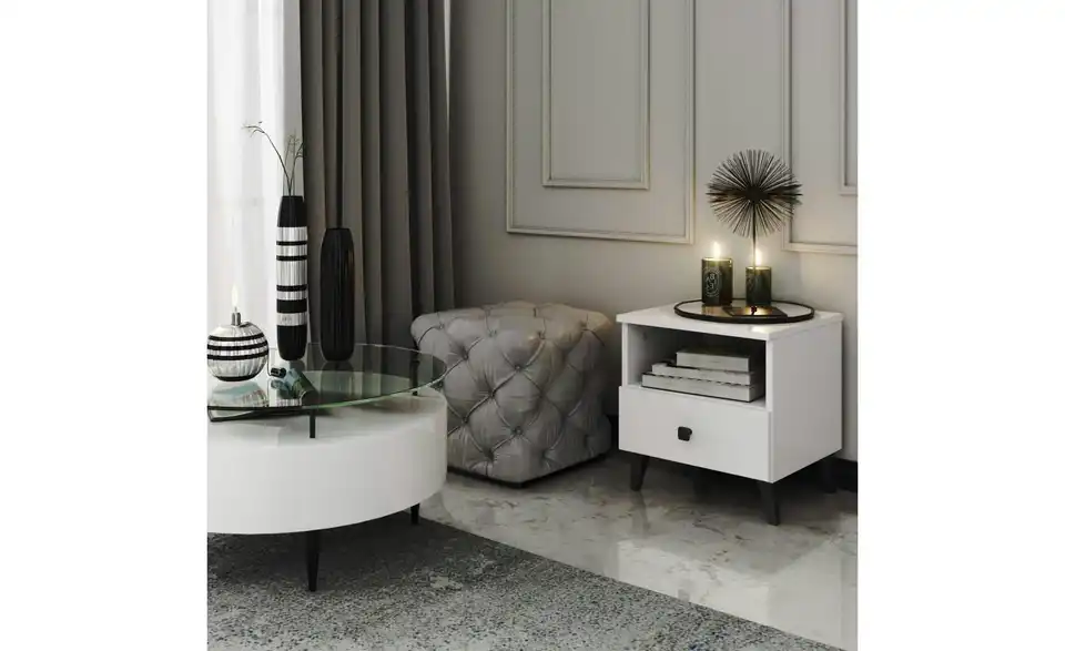 Nachttisch Lina 40 cm breit, in Wohnsituation