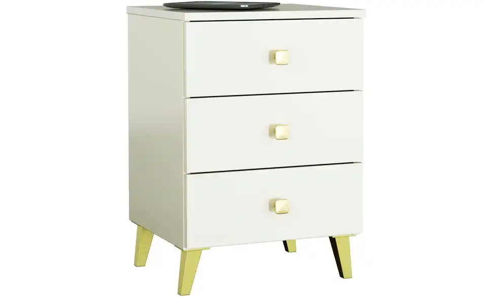 Nachttisch Lara mit 3 Schubladen, Detailansicht