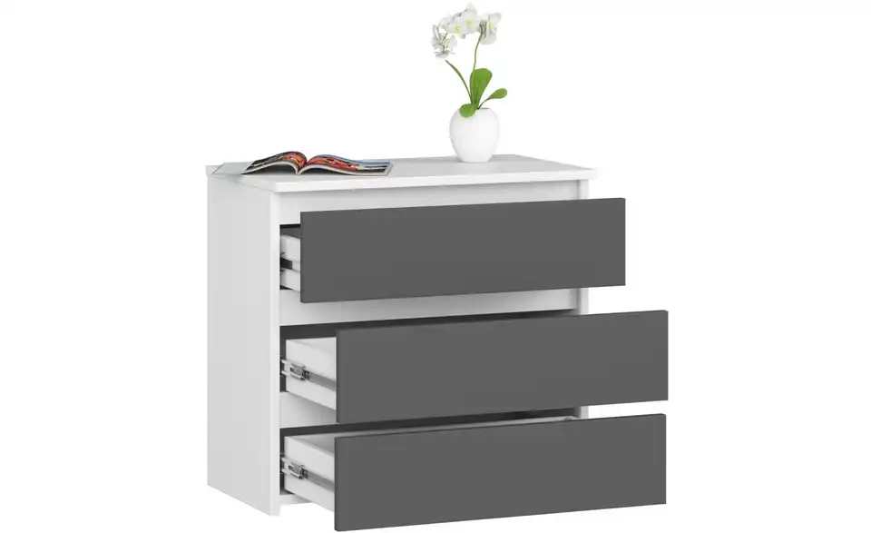 Kommode Carlo mit 3 Schubladen, geöffnet