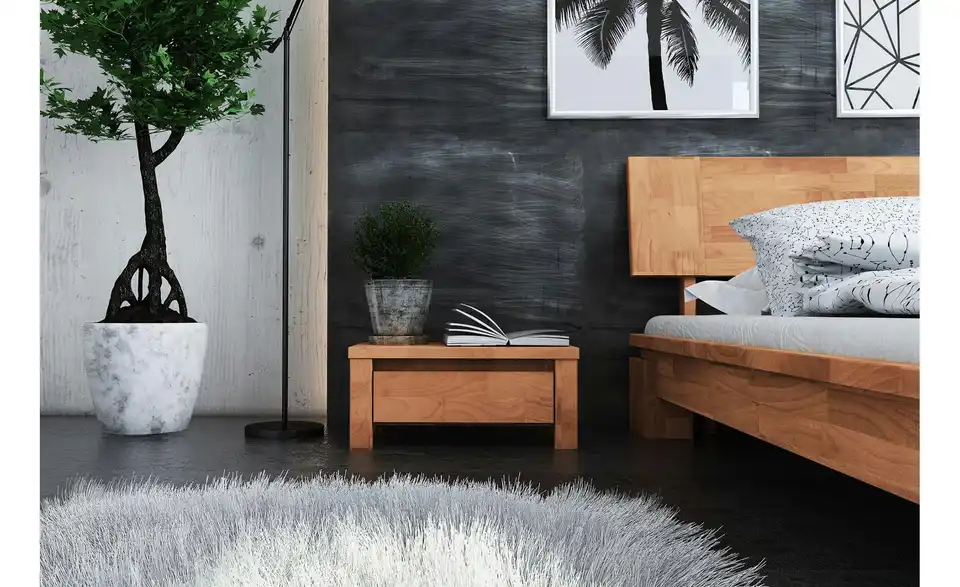 Nachttisch Theo mit 1 Schublade, in Wohnsituation