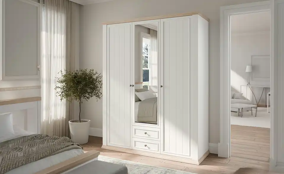 Drehtürenschrank Countryside mit Spiegel, in Wohnsituation