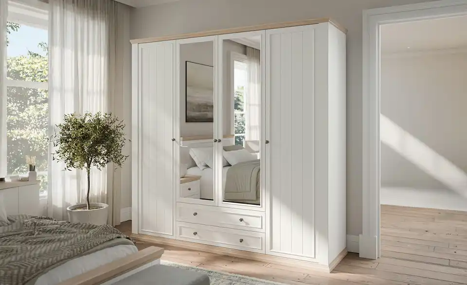 Drehtürenschrank Countryside mit Spiegel, in Wohnsituation