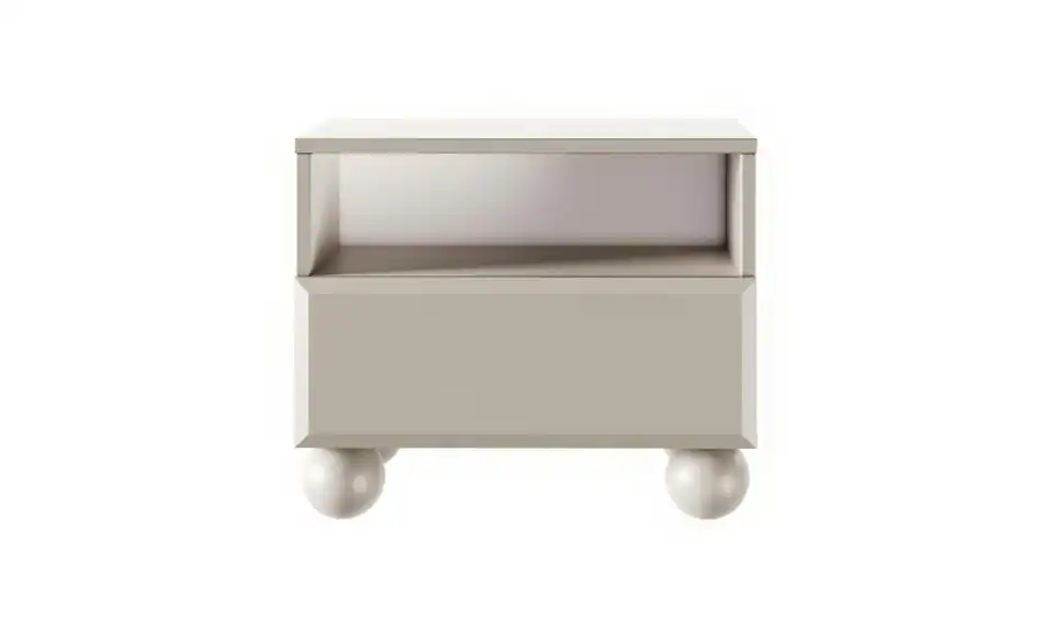 Selsey Nachtkommode Chocolated in beige, Frontansicht