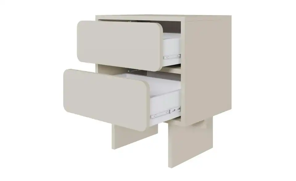 Selsey Nachtkommode Wuwu in beige, geöffnet