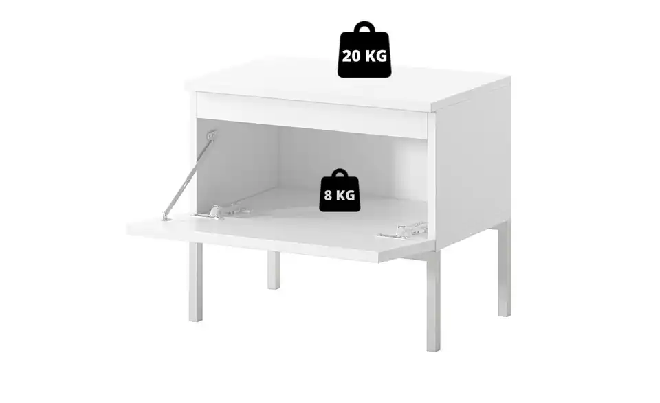 Selsey Nachtkommode Bemmi mit goldenem Kufengestell, Ergänzung