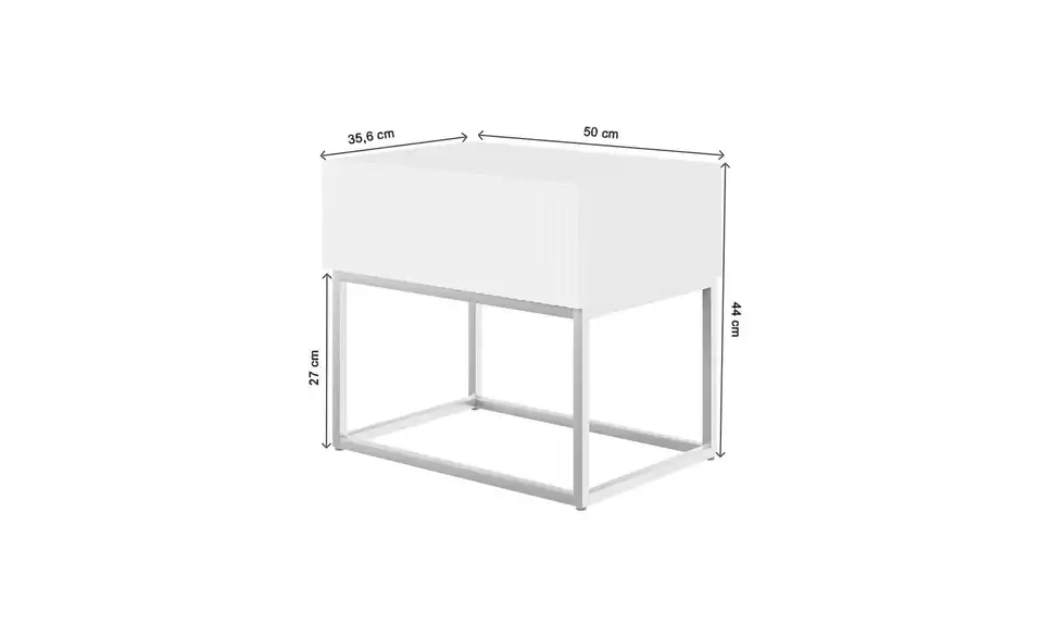 Selsey Nachtkommode Veldio mit Kufengestell, Bemaßung