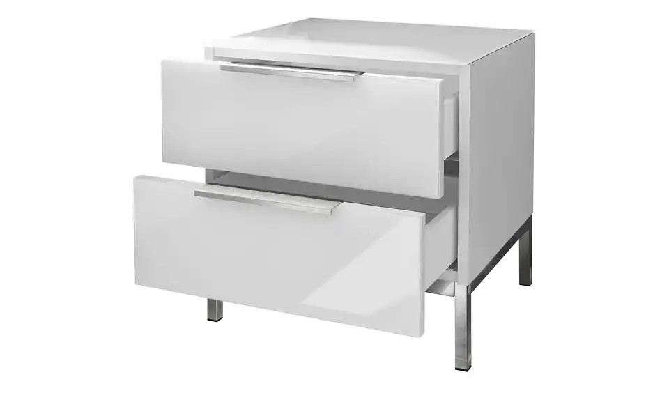 Nachtkommode mit 2 Schüben Vitreo Neo, geöffnet