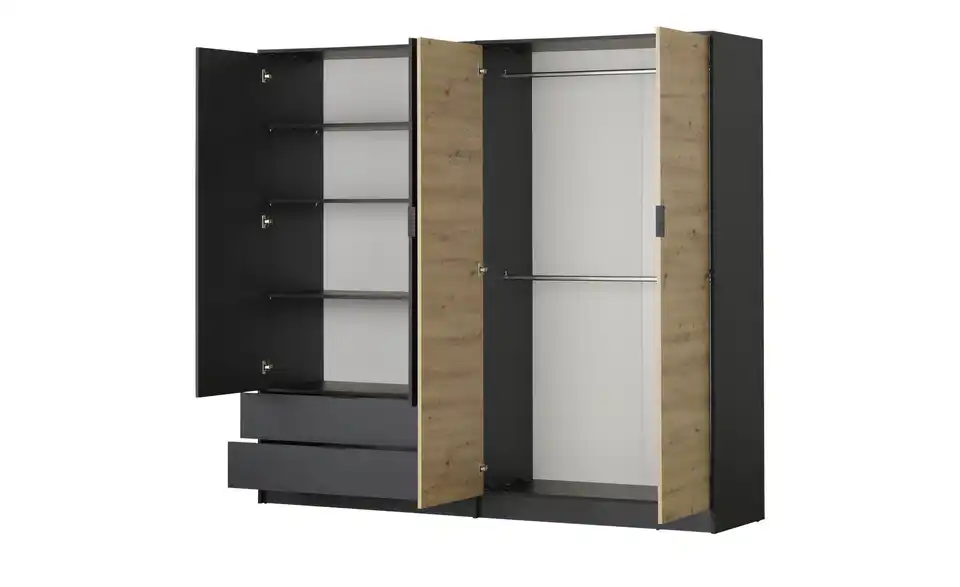 Drehtürenschrank Ulm, geöffnet