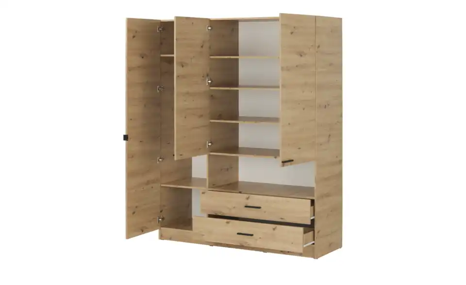Drehtürenschrank Turyn, geöffnet