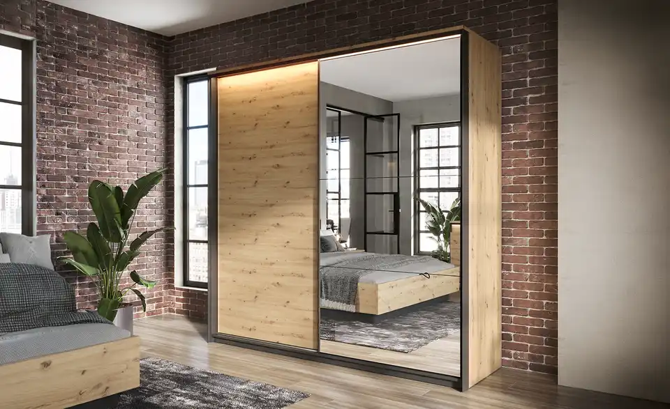Schwebetürenschrank Quorn, in Wohnsituation