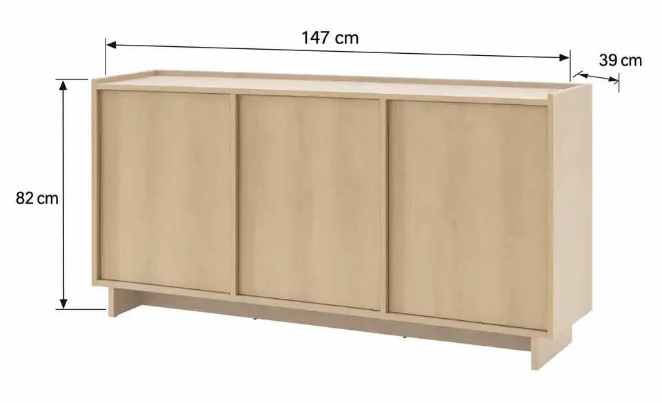 Höffner Selection Kommode Linea, Bemaßung
