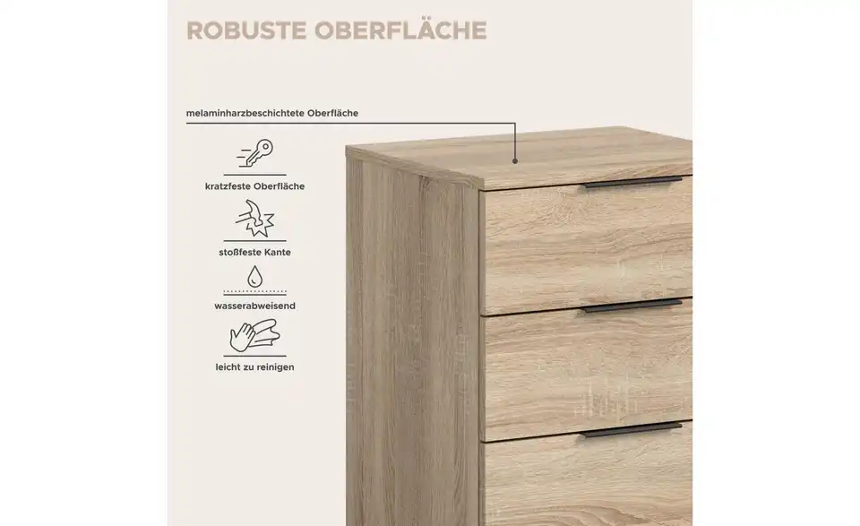 Nachtkommoden 2er-Set Kelty, Bild mit Text