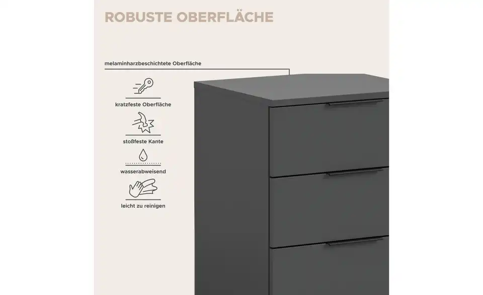 Nachtkommoden 2er-Set Kelty, Bild mit Text