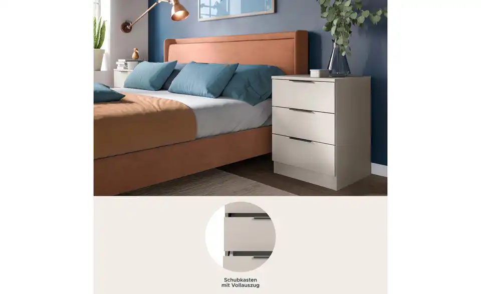 Nachtkommoden 2er-Set Kelty, Bild mit Text