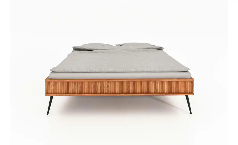 Massivholzbett Nico ohne Kopfteil, Frontansicht