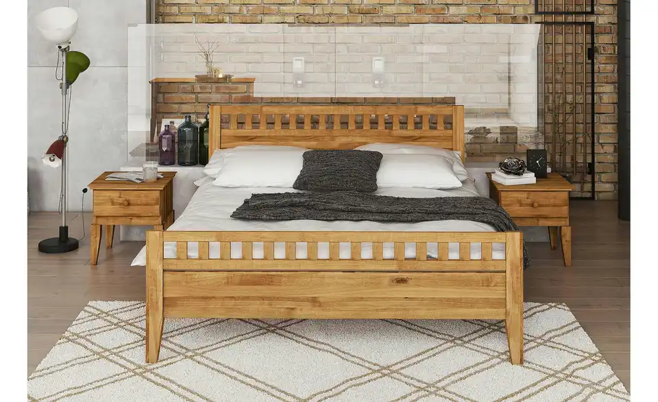 Massivholzbett Erik, in Wohnsituation