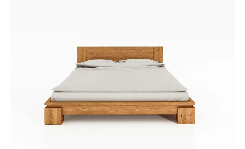 Massivholzbett Theo niedrig, Frontansicht