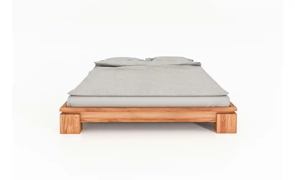 Massivholzbett Theo ohne Kopfteil, Frontansicht