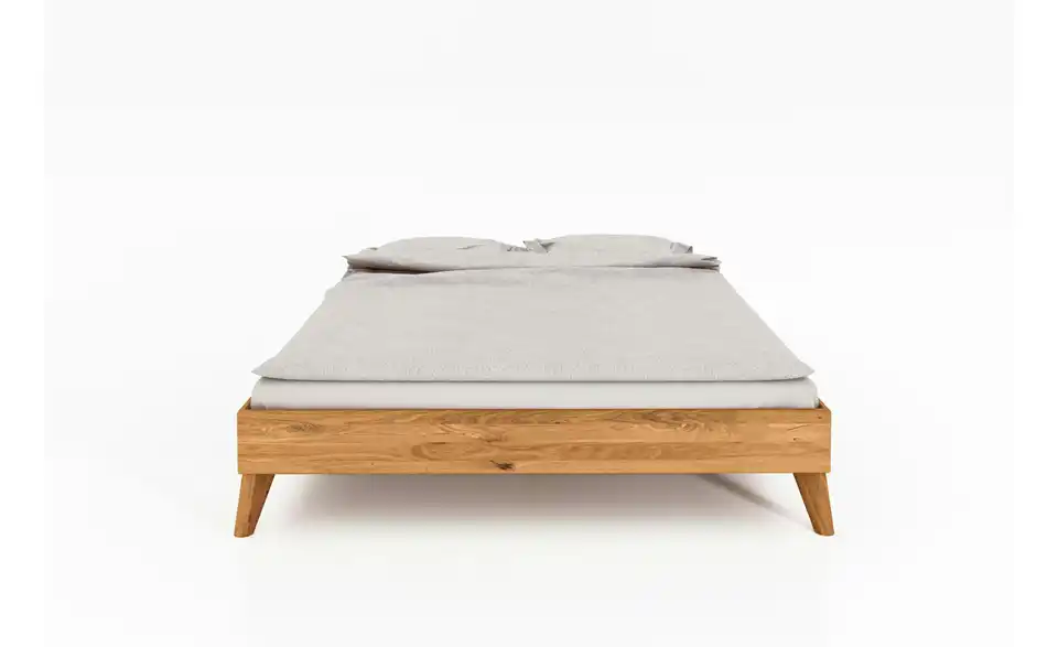 Massivholzbett Albert ohne Kopfteil, Frontansicht