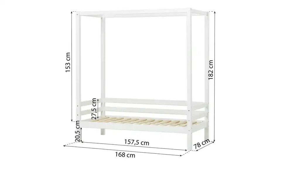 Hoppekids Himmelbett Eco Dream, Bemaßung