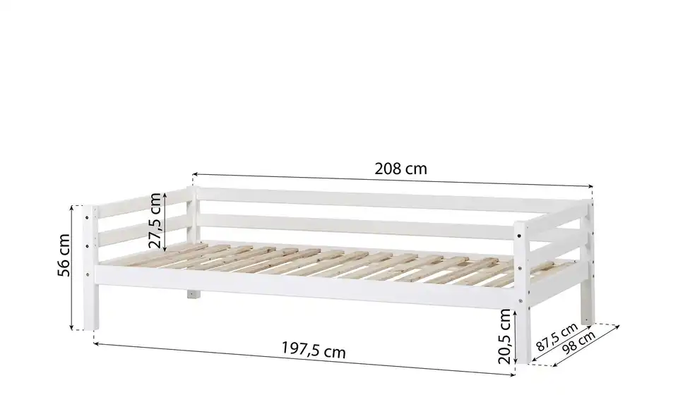 Hoppekids Bett Eco Dream, Bemaßung