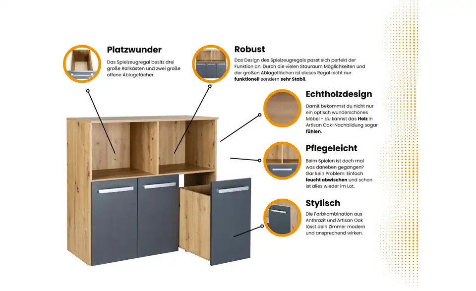 Kinderzimmer 4er-Set Alessio, Bild mit Text