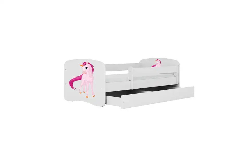 Bett Einhorn, geöffnet