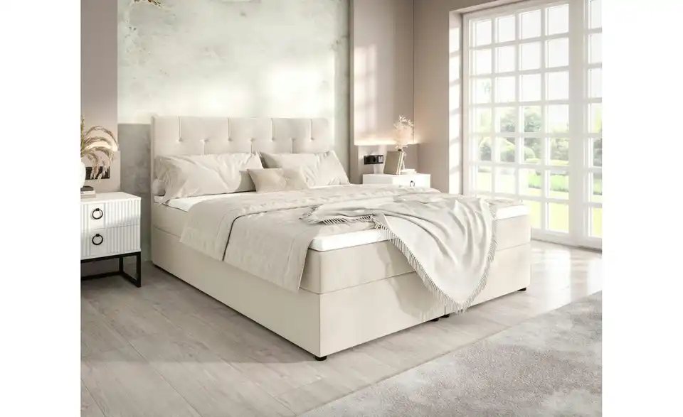 Boxbett Indu mit Stauraum, in Wohnsituation