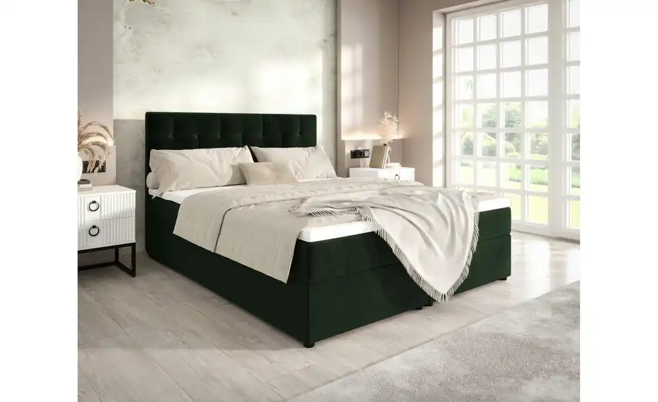 Boxbett Indu mit Stauraum, in Wohnsituation