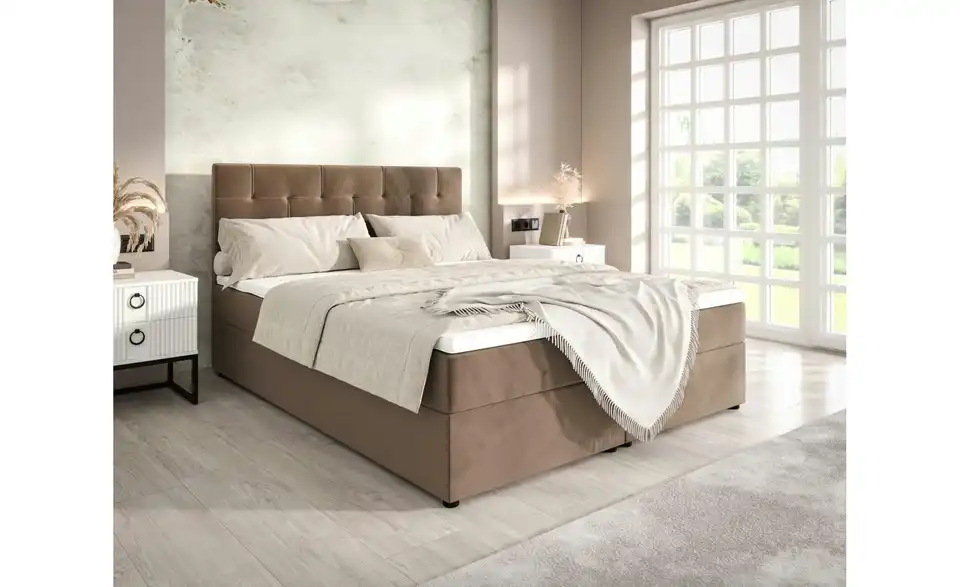 Boxbett Indu mit Stauraum, in Wohnsituation