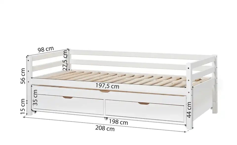 Hoppekids Tagesbett Eco Dream, Bemaßung