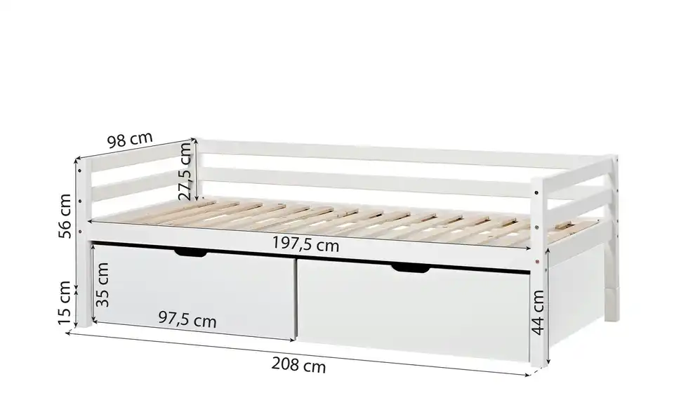 Hoppekids Tagesbett Eco Dream, Bemaßung