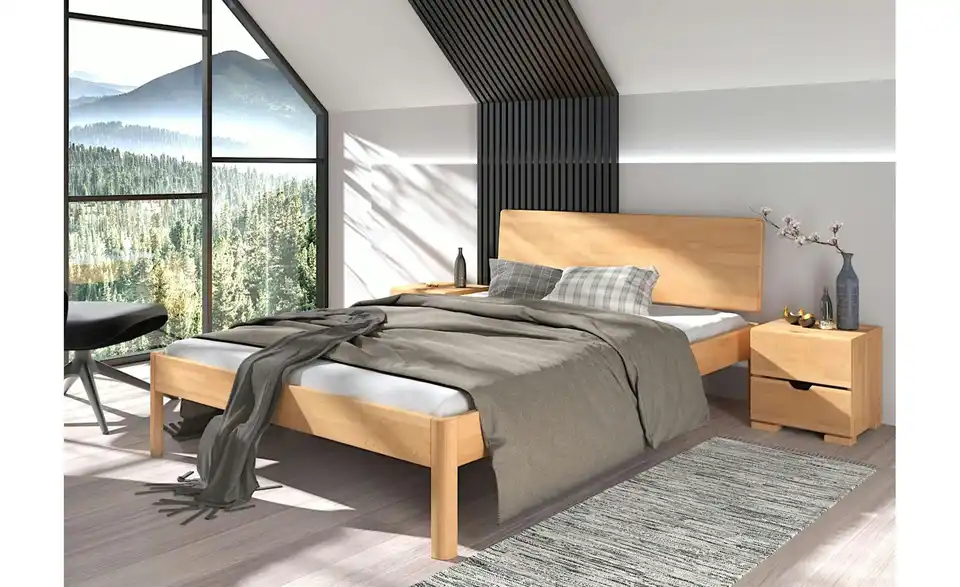 Massivholzbett Ammer Buche, in Wohnsituation