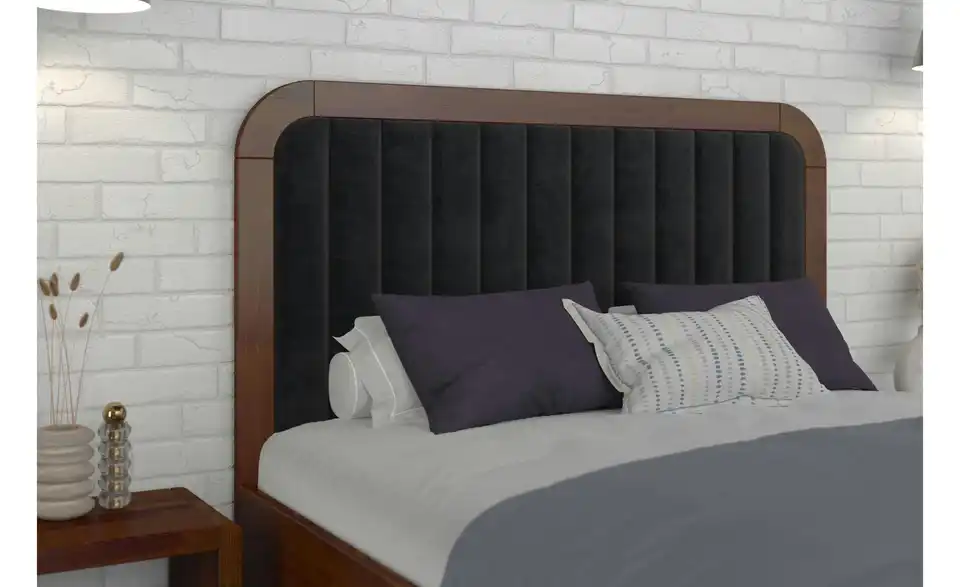 Massivholzbett Nussbaum140x200, Detailansicht