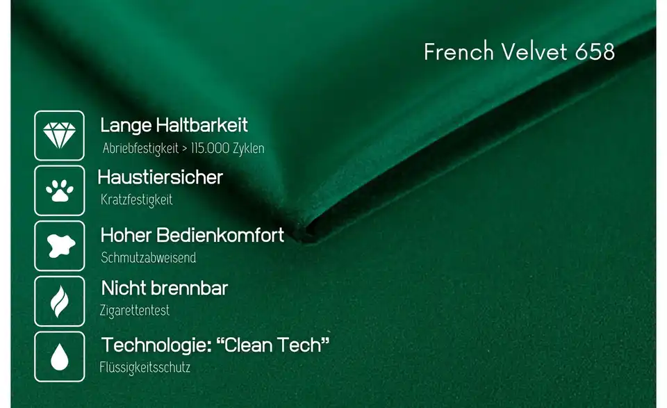 Massivholzbett Frida nussbaumfarben, Bild mit Text