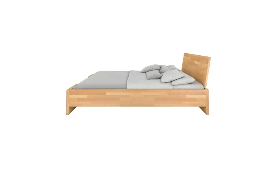 Massivholzbett Buche 180x200, Profilansicht