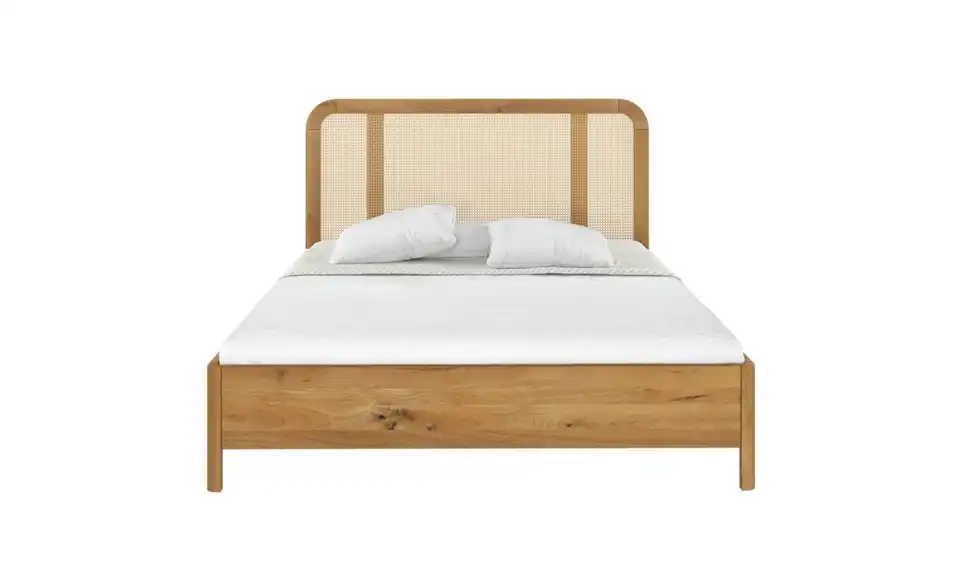 Massivholzbett Harmark Eiche, Frontansicht