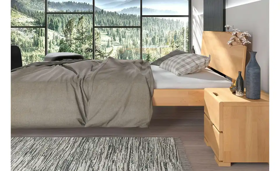 Massivholzbett Ammer Buche, in Wohnsituation