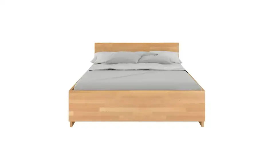 Massivholzbett Bergman Buche, Frontansicht