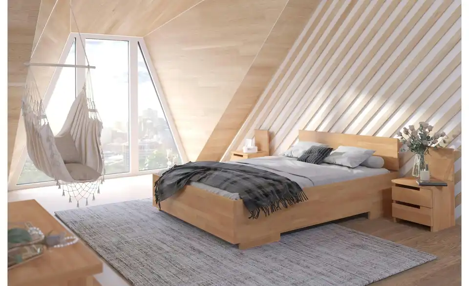 Massivholzbett Bergman Buche, in Wohnsituation