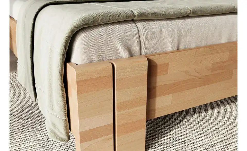 Massivholzbett Arhus Buche, Detailansicht